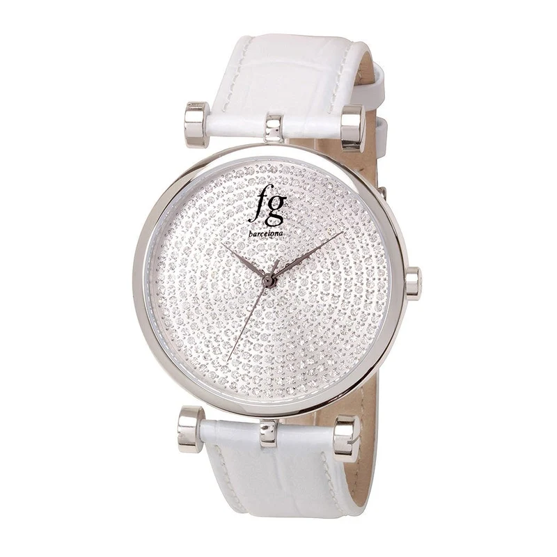 Reloj FG Barcelona Swarovski con Correa de Piel