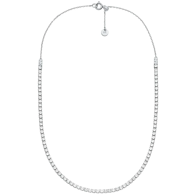 Michael Kors Brilliance Silver Pavé Ladies Tennis Necklace MKJ8649040