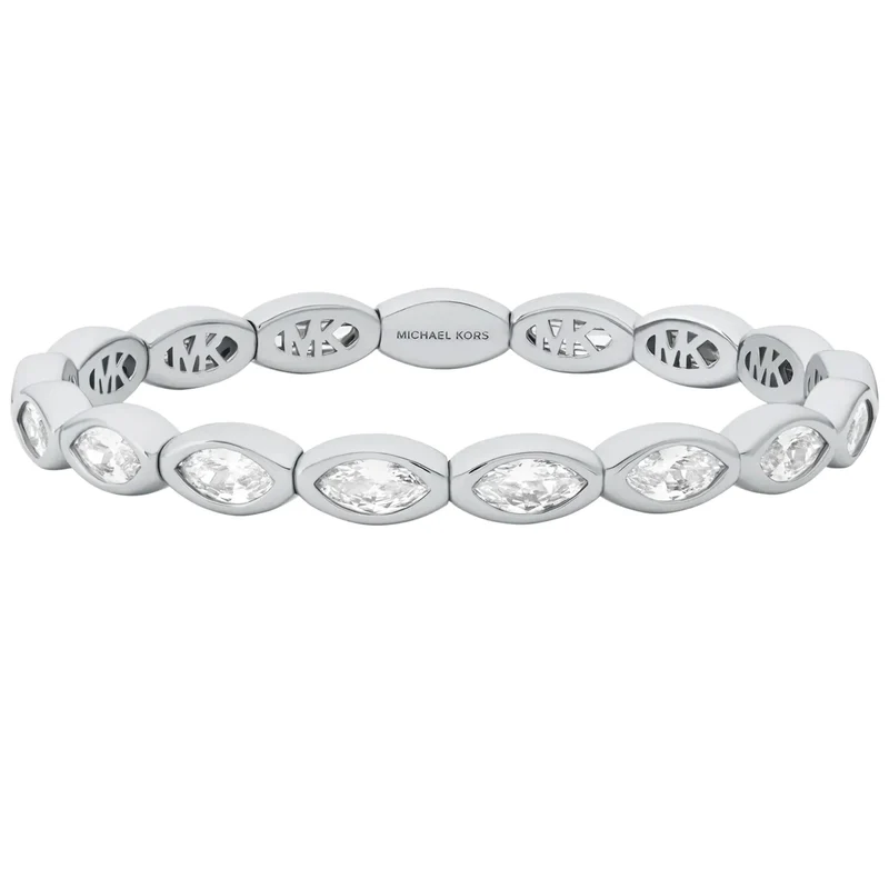 Michael Kors Brilliance Silver Marquise Cubic Zirconia Ladies Tennis Bracelet MKJ8673040
