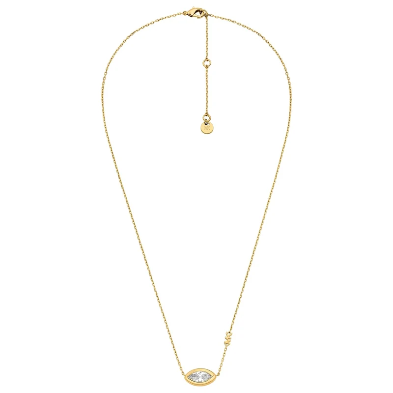 Michael Kors Brilliance Gold Marquise Cubic Zirconia Ladies Pendant Necklace MKJ8676710