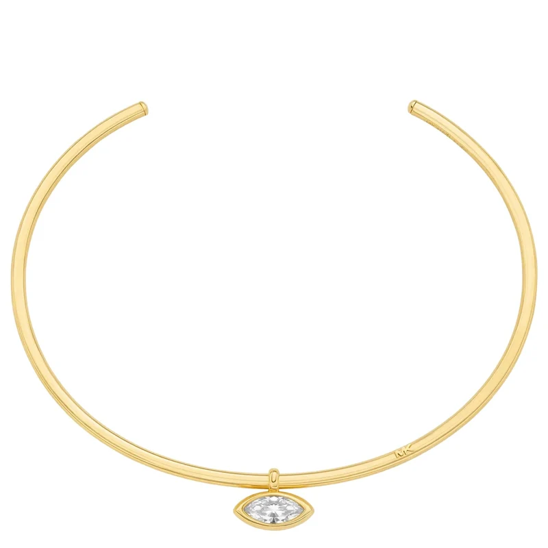 Michael Kors Brilliance Gold Marquise Cut Cubic Zirconia Ladies Collar Necklace MKJ8672710