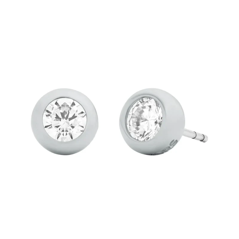 Michael Kors Brilliance Silver Cubic Zirconia Ladies Stud Earrings MKJ8661040