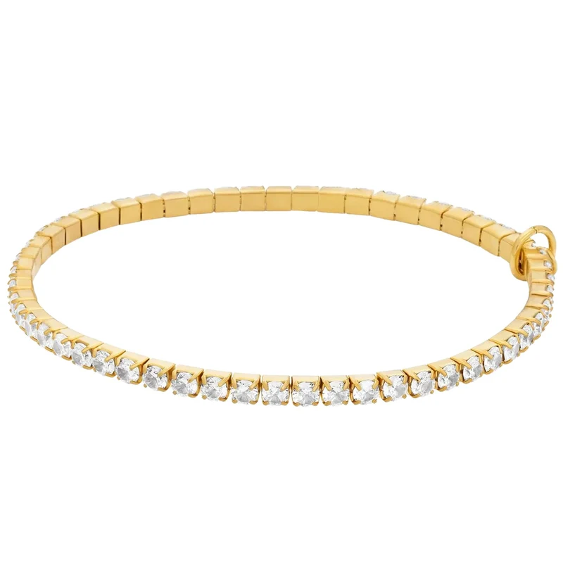 Michael Kors Brilliance Gold Pavé Stretch Ladies Tennis Bracelet MKJ8682710