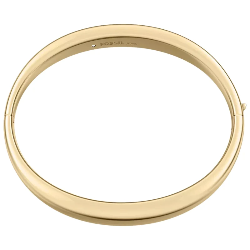 Fossil Ellis Domed Gold Steel Bangle Ladies Bracelet JF05000710