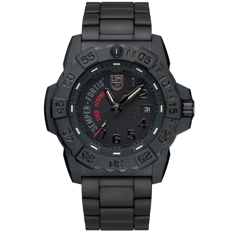 Luminox Navy SEAL 'Semper-Fortis' 45mm Limited Edition Black Dial Carbonox Mens Quartz Watch XS.3515.N