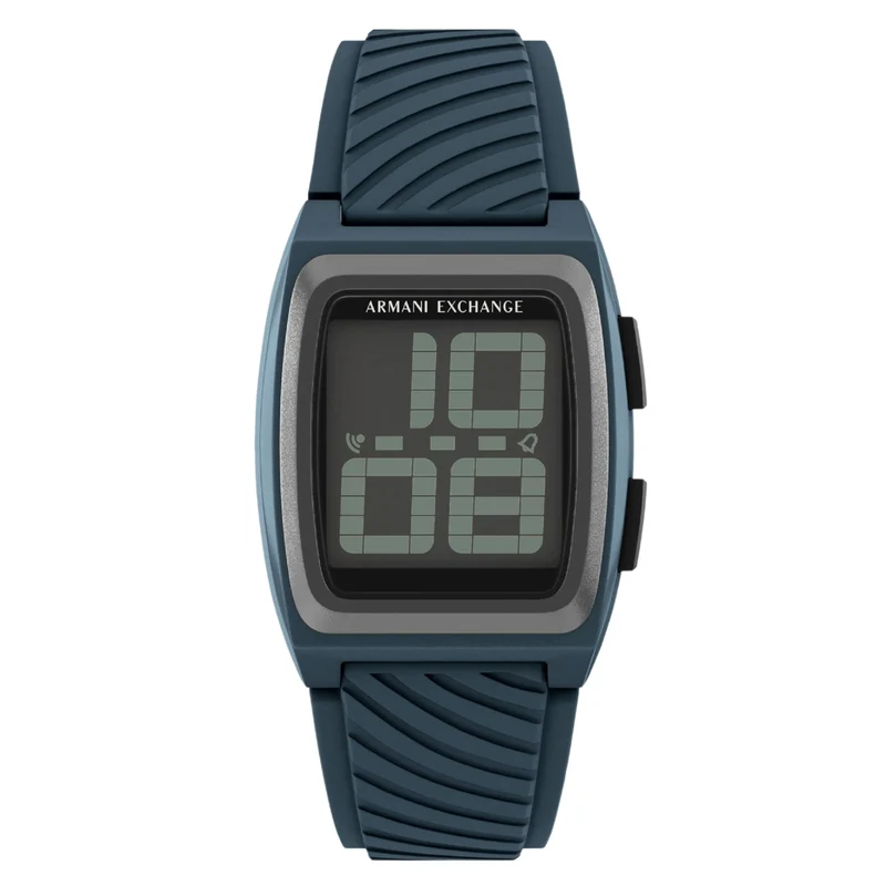 Armani Exchange Kelvin 42mm Digital Silicone Mens Quartz Watch AX2970