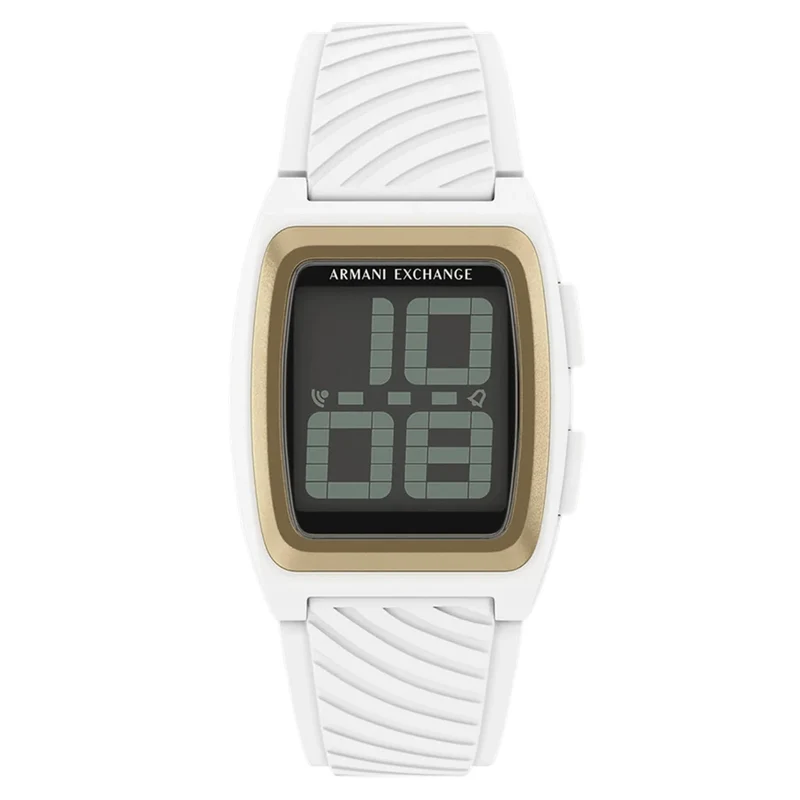 Armani Exchange Kelvin 42mm Digital Silicone Mens Quartz Watch AX2968