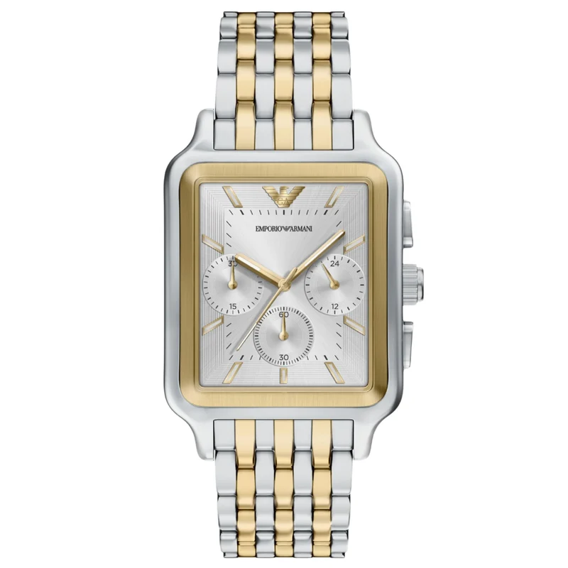 Emporio Armani Diego 38mm Chronograph Silver Dial Steel Mens Quartz Watch AR11752