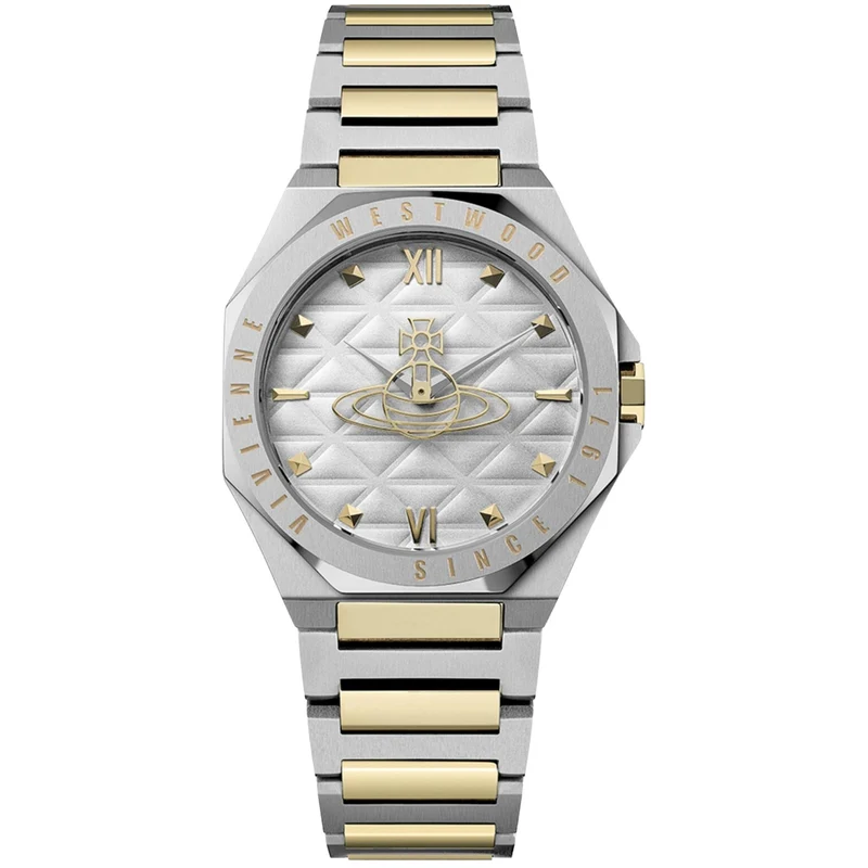Vivienne Westwood Aldgate 35mm Silver Dial Steel Quartz Watch VV344SWSG