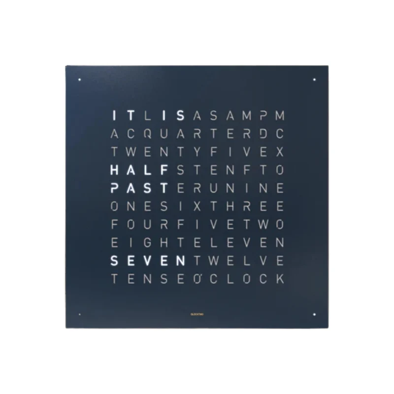 QLOCKTWO Earth 45 Universe Edition Midnight English Wall Table Clock QT4ENMNPC-UK