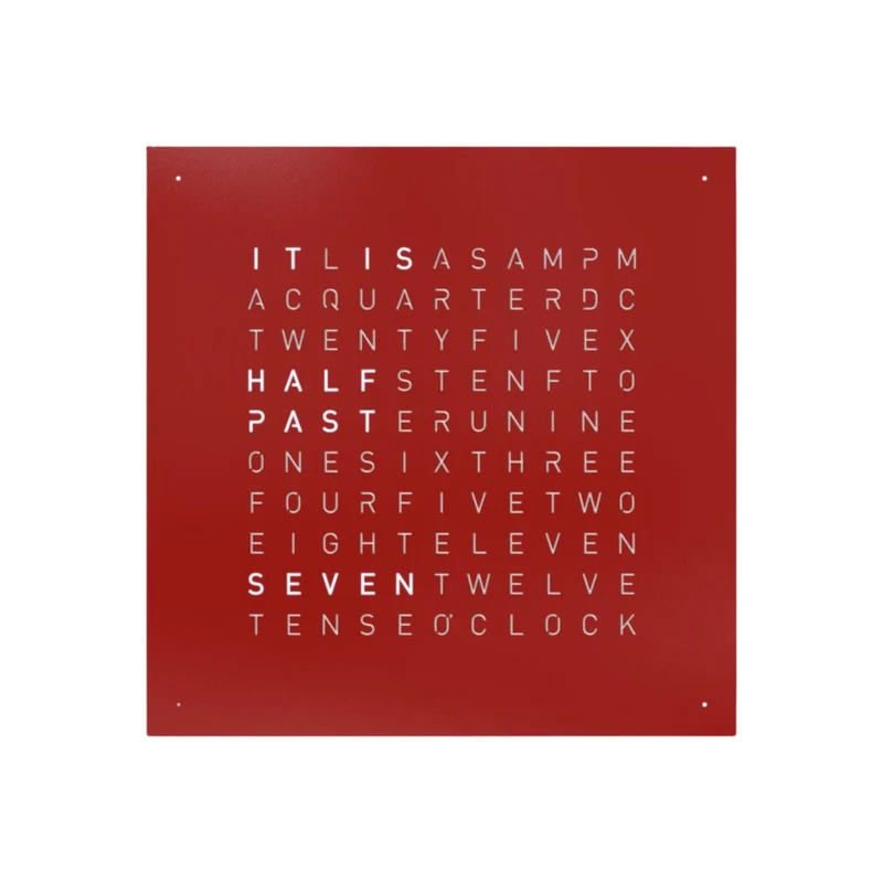 QLOCKTWO Earth 45 Red Pepper English Wall Clock QT4ENREPC-UK