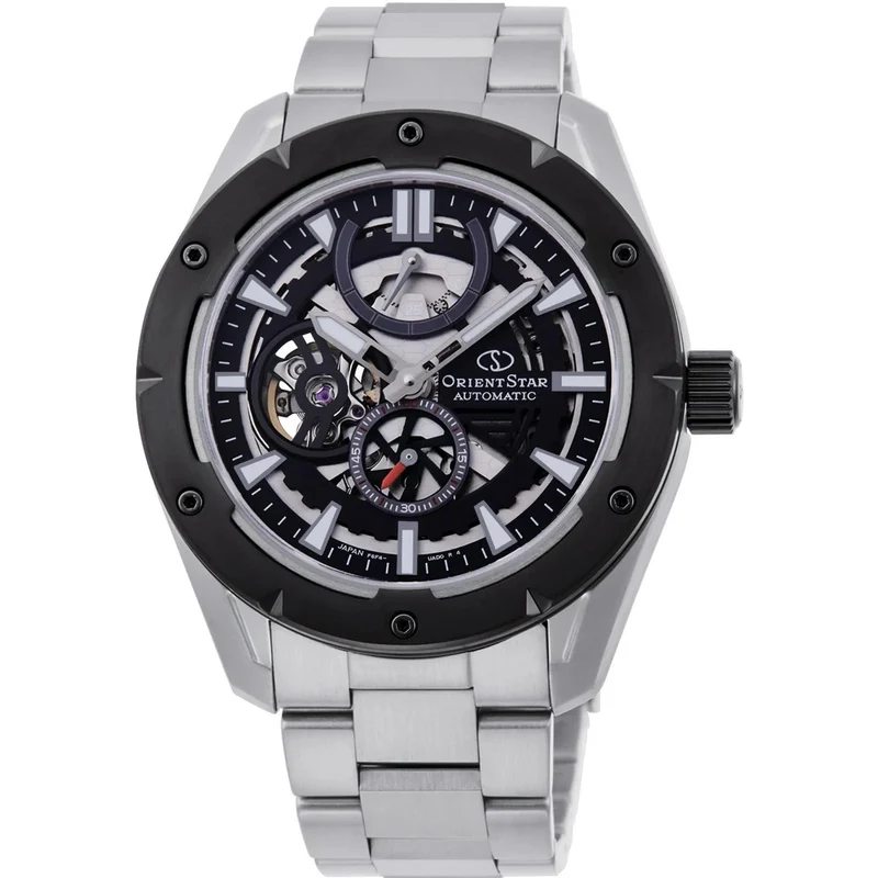 Orient Star Avant-Garde 43mm Skeleton Black Dial Steel Mens Automatic Watch RE-AV0A01B00B