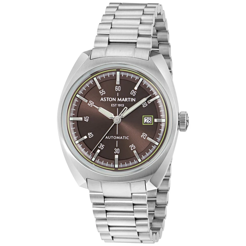 Aston Martin Timeless TS2 41mm RSST Case Light Brown Dial RSST Bracelet Mens Automatic Watch MTTS2S602