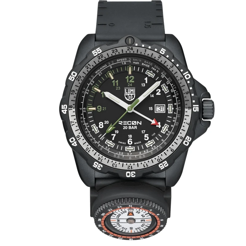Luminox RECON Nav Spec 46mm Black Dial Rubber Mens Quartz Watch XL.8837.2