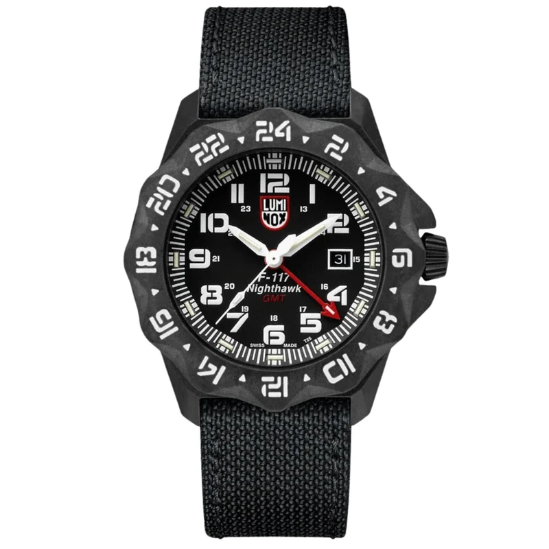 Luminox F-117 Nighthawk 44mm Black Dial Kevlar Mens Quartz Watch XA.6441
