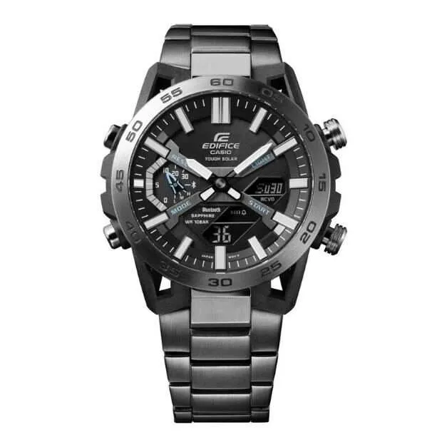 Casio Edifice Sospensione Bluetooth Tough Solar Chronograph Black Bracelet Men's Watch ECB-2000DC-1AEF