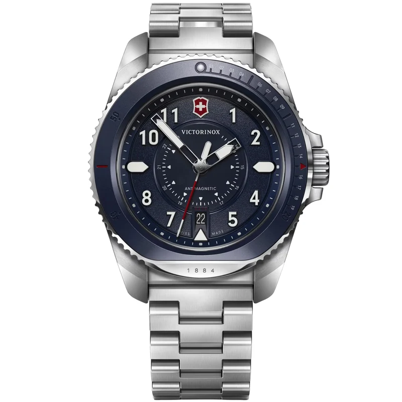 Victorinox Journey 1884 43mm Blue Dial Steel Mens Quartz Watch 241978