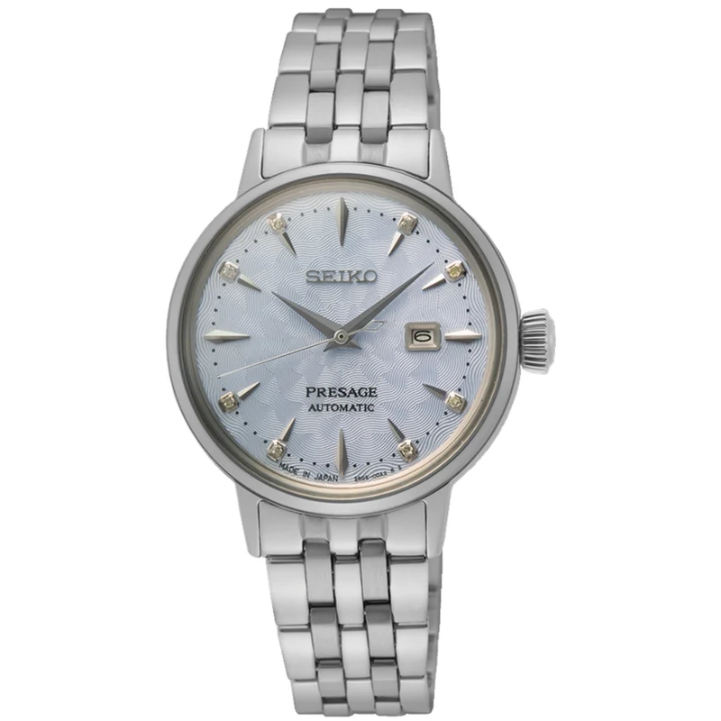 Seiko Presage Cocktail Time Skydiving Diamond Twist Automatic Blue Dial Ladies Watch SRE007J1