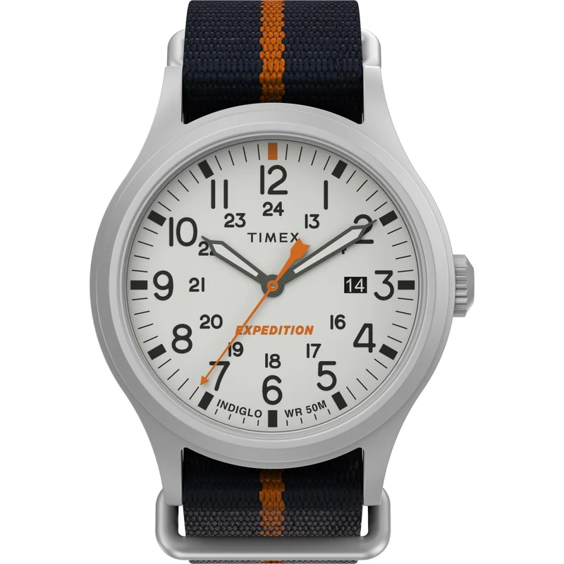 Timex Expedition 40mm White Dial Fabric Mens Quartz Watch TW2V22800