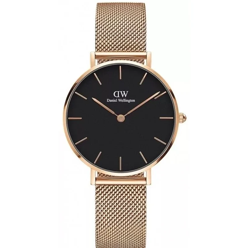 Daniel Wellington Petite 32mm Black Dial Steel Ladies Quartz Watch DW00100161