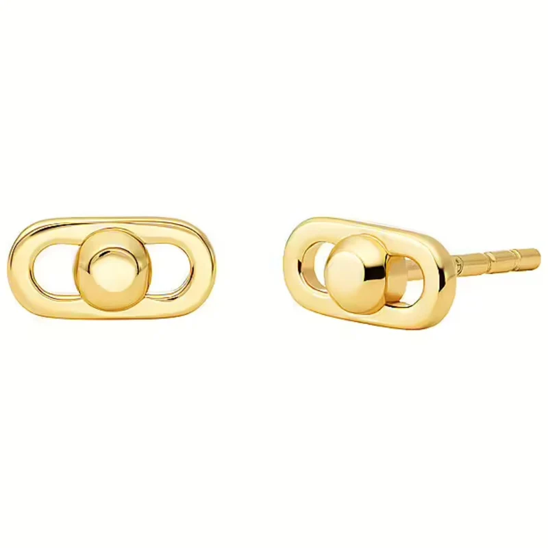 Michael Kors 14K Gold-Plated Sterling Silver Astor Link Stud Women's Earrings MKC173900710