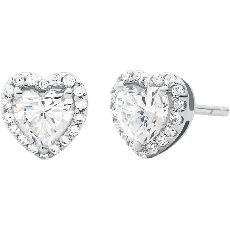 Michael Kors Sterling Silver Heart Stud Women's Earrings MKC1519AN040