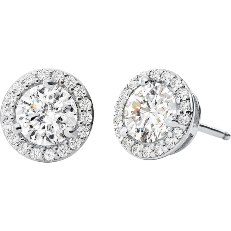 Michael Kors Women's Sterling Silver Cz Halo Studs MKC1035AN040