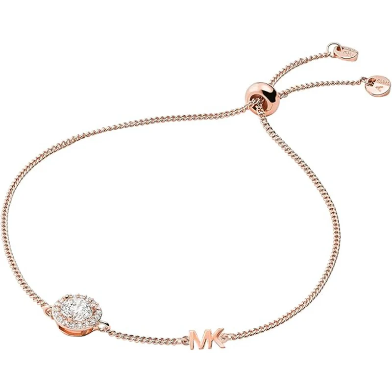 Michael Kors 14k Rose Gold- Plated Sterling Silver Halo Slider Women’s Bracelet MKC1206AN791