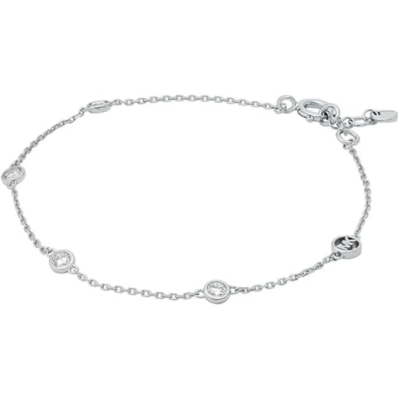Michael Kors Sterling Silver Station Women's Bracelet MKC1716CZ040