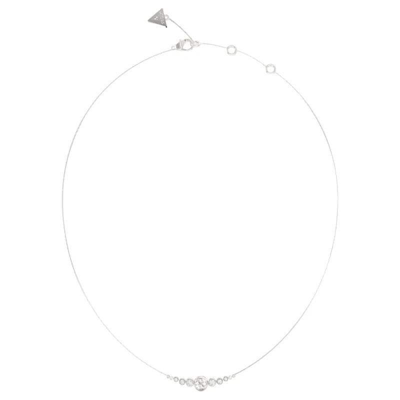 Guess Women’s Perfect Illusion Rhodium-Plated 4G Crystal Necklace UBN03370RH