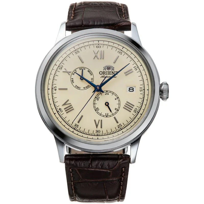 Orient Bambino 40.5mm Cream Dial Leather Mens Automatic Watch RA-AK0702Y30B