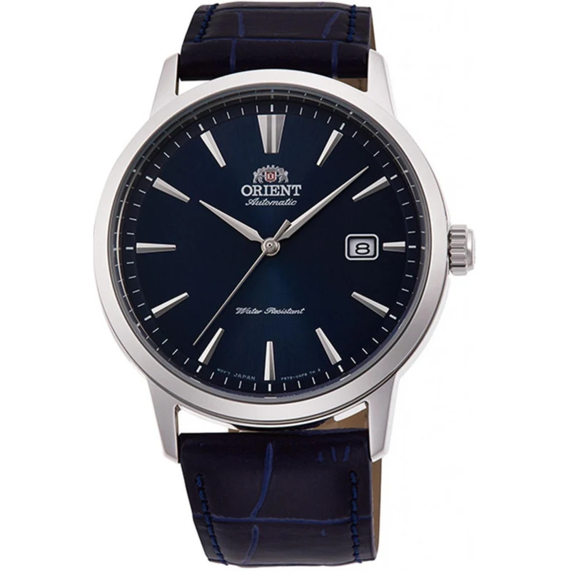Orient Contemporary 42mm Blue Dial Leather Mens Automatic Watch RA-AC0F06L30B