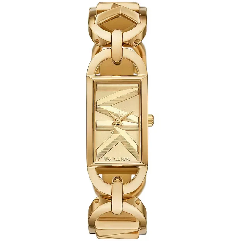 Michael Kors MK Empire Three-Hand Gold-Tone Stainless Steel Gold Dial Women's Watch MK7406