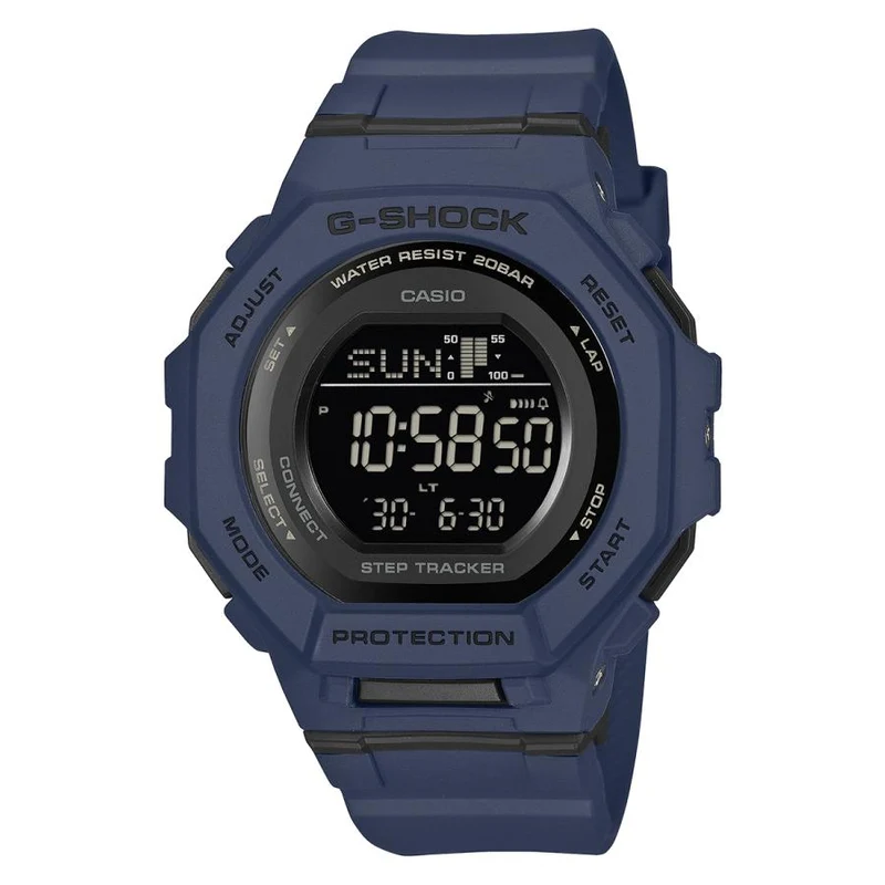 Reloj digital unisex Casio G-Shock GMD-B300-2JF JDM con Bluetooth y podómetro, color azul marino, fabricado en Japón.