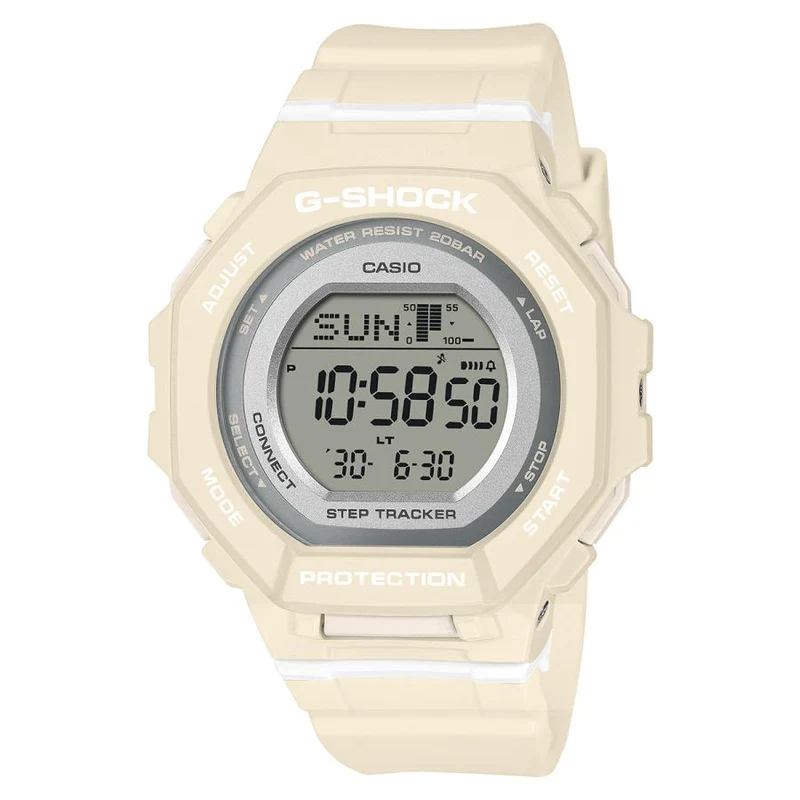 Reloj digital unisex Casio G-Shock GMD-B300-7JF JDM con Bluetooth y podómetro, color blanco, fabricado en Japón.