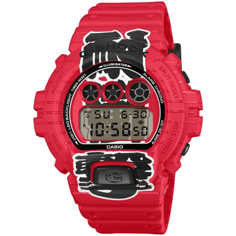Reloj digital para hombre CASIO G-SHOCK DW-6900AKA-4JR, también conocido como Chochin Red JDM