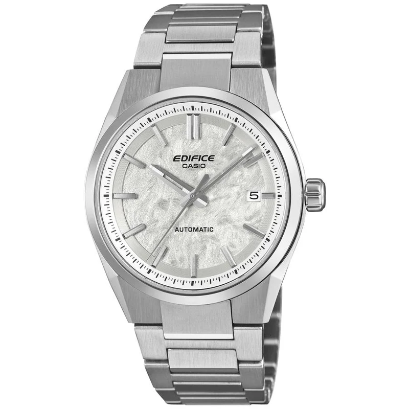 Reloj automático para hombre CASIO EDIFICE EFK-110D-7AJF con esfera texturizada blanca, estilo JDM.