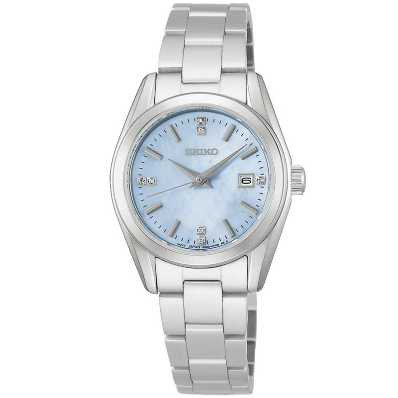 Reloj de cuarzo para mujer SEIKO Selection Serie S HFH003P con esfera azul de nácar, modelo JDM.