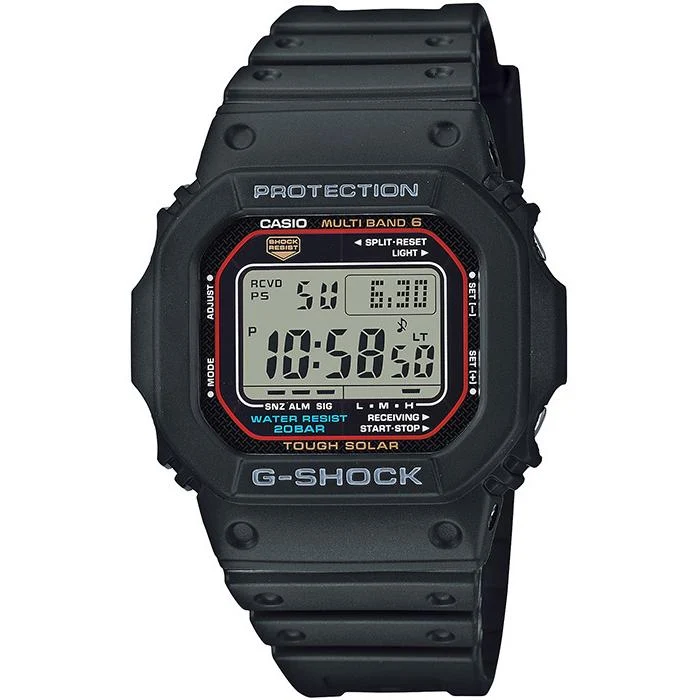 Reloj de pulsera digital cuadrado para hombre CASIO G-SHOCK GW-M5610U-1JF JDM con control por radio y energía solar.