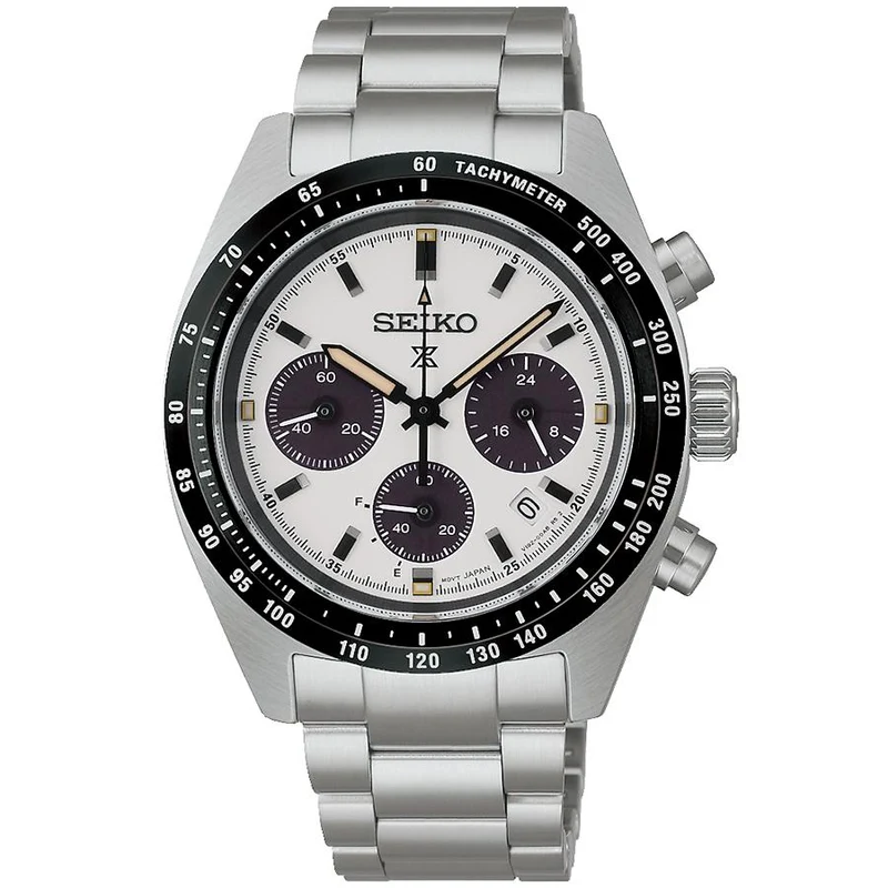Reloj de hombre SEIKO Prospex Speedtimer Solar Chronograph SBDL125 con esfera blanca