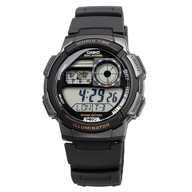 Reloj digital CASIO AE-1000W-1AV resistente al agua hasta 100 metros