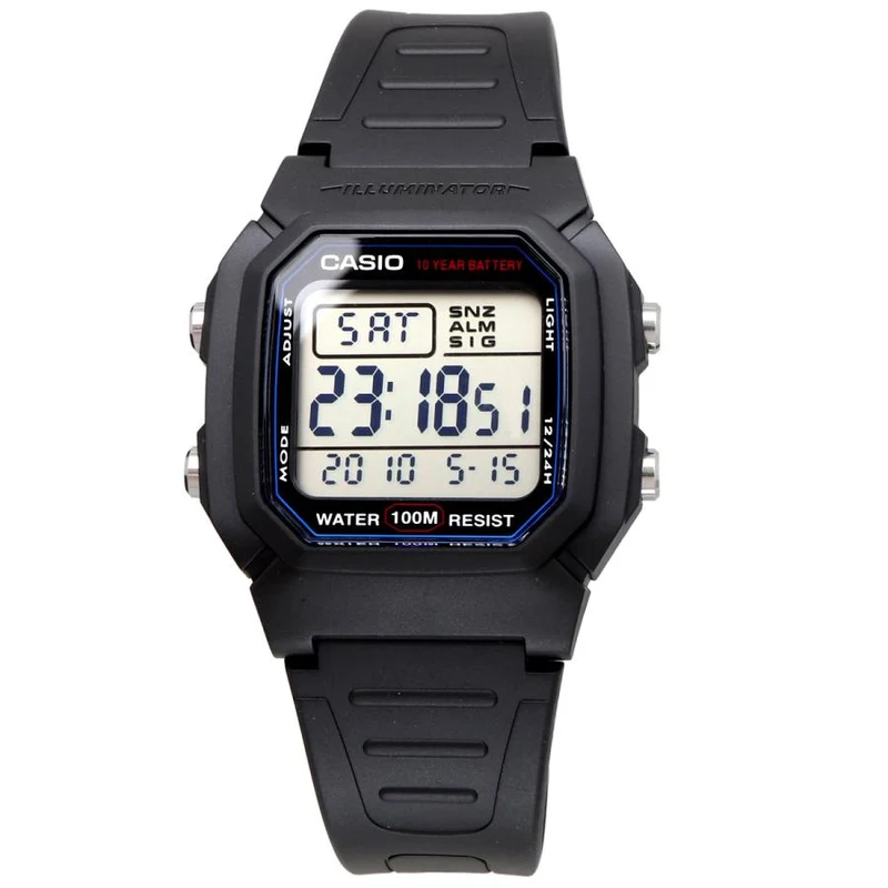 Reloj deportivo digital clásico con cronómetro CASIO STANDARD W-800H-1AV para hombre