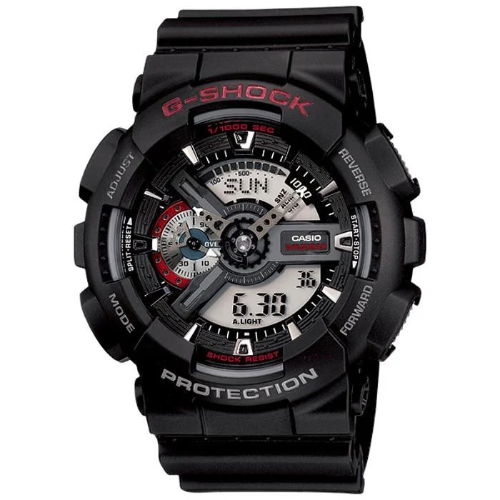 Reloj CASIO G-SHOCK GA-110-1AJF para hombre, negro, analógico y digital, básico