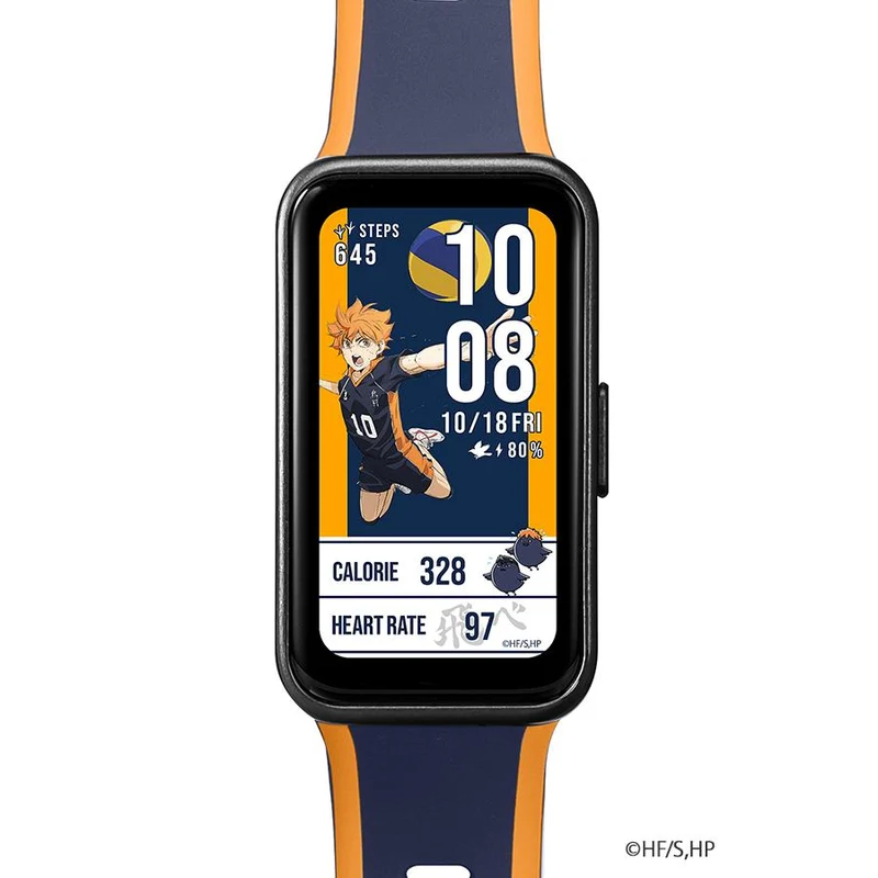 GARRACK HUC-HK-BD10-K Haikyu!! Karasuno High School Reloj inteligente AMOLED Bluetooth con monitor de actividad física Unisex