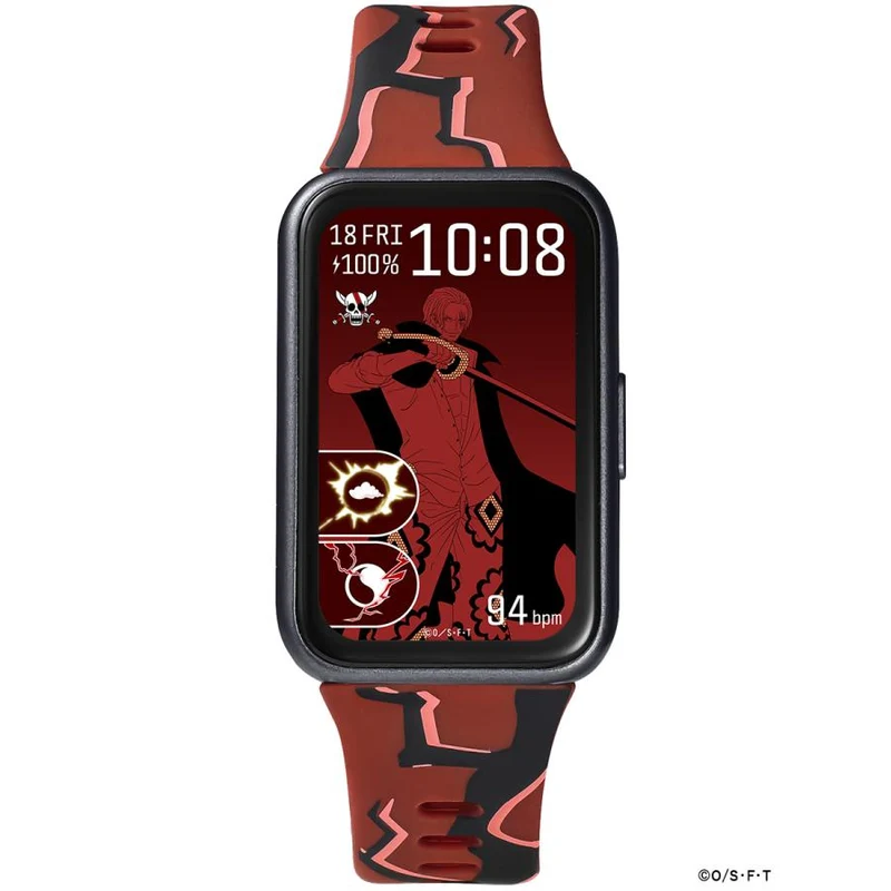 Reloj inteligente Bluetooth AMOLED GARRACK HUC-OP-BD11-S ONE PIECE Shanks JDM rojo