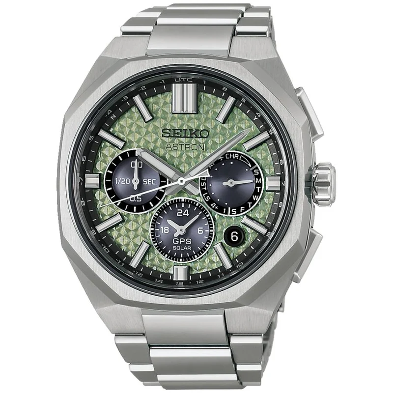 Reloj de hombre SEIKO ASTRON NEXTER HAB005J JDM 2026 Edición Limitada GPS Solar Cronógrafo Cristal Verde