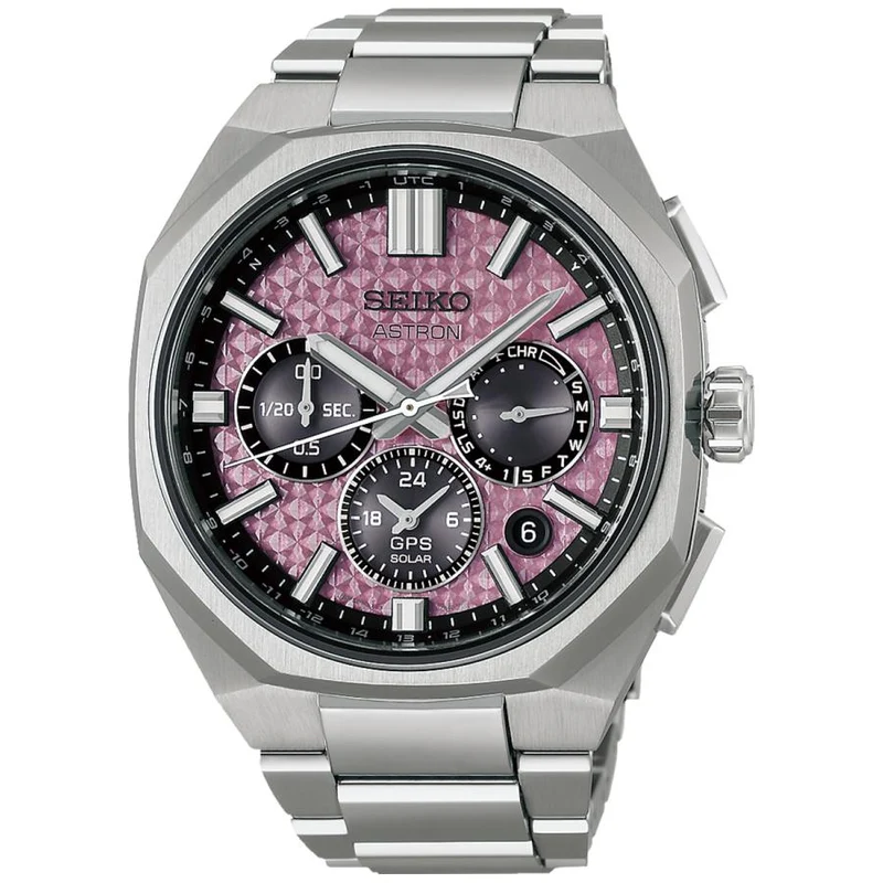 Reloj de hombre SEIKO ASTRON NEXTER HAB006J JDM 2026 Edición Limitada GPS Solar Cronógrafo Cristal Rosa
