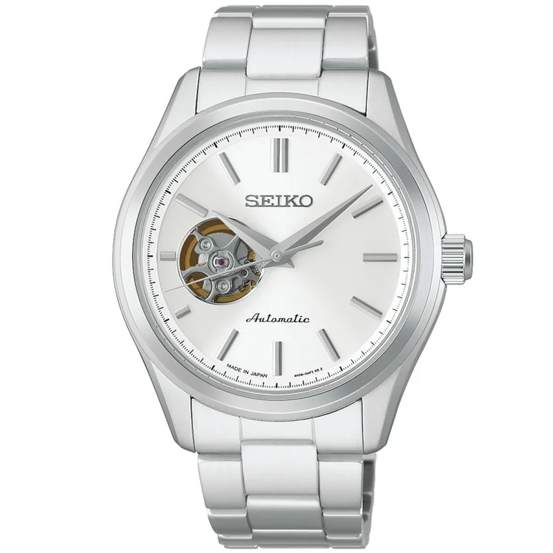 Reloj automático para hombre SEIKO SELECTION HFB001J JDM Open Heart blanco, fabricado en Japón.