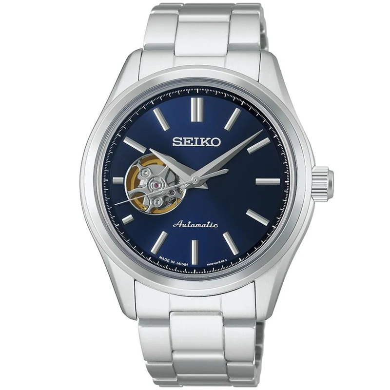 Reloj automático para hombre SEIKO SELECTION HFB002J JDM Open Heart azul, fabricado en Japón.