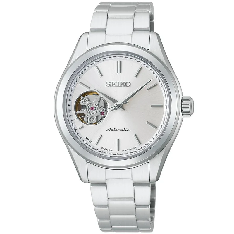 Reloj automático para mujer SEIKO SELECTION HFB007J JDM Open Heart blanco, fabricado en Japón.